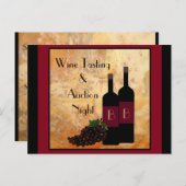 ワイン試飲会のお金 ポストカード (正面/裏面)