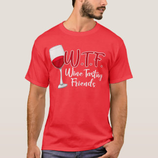 ワイン試飲友達ギフト 冗談 Tシャツ