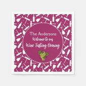 ワイン試飲夕べパーティー スタンダードカクテルナプキン (正面)