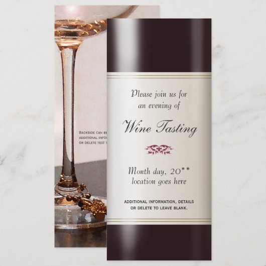 ワイン試飲招待状 招待状 (正面/裏面)
