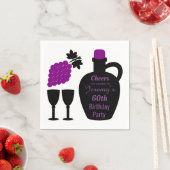 ワイン試飲誕生日マイルストーカスタムン スタンダードカクテルナプキン (インサイチュ)