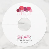 ワイン試飲 ワイングラスタグ (正面)