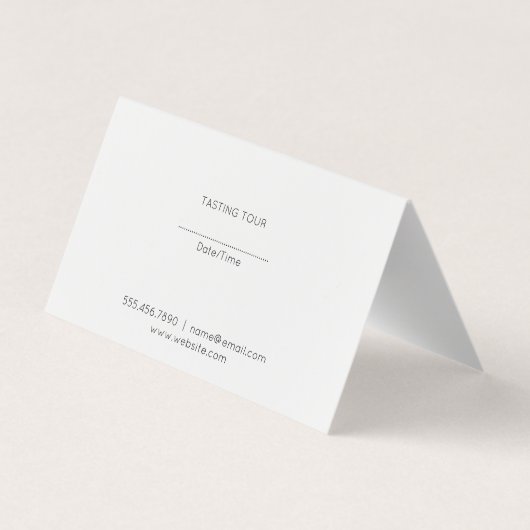 ワイン試飲 |大理石 |ワインオープナー 名刺 (裏面)