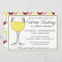 ワイン試飲 白ワイン グラス ワイナリー イベント 招待状