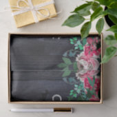 ワイン赤面&ネイビーウッドブルガンディーカスタムウェディング 薄葉紙 (ギフト)