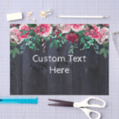 ワイン赤面&ネイビーウッドブルガンディーカスタムウェディング 薄葉紙 (クラフト)