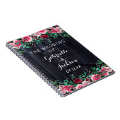 ワイン赤面&ネイビーウッドブルゴーニュウェディングプランナー ノートブック (右側)