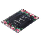 ワイン赤面&ネイビーウッドブルゴーニュウェディングプランナー ノートブック (左側)