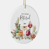 ワイン退職した初めてのクリスマスオーナメント セラミックオーナメント (右)