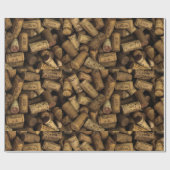 ワイン醸造のブドウ畑パイルワインボトルコルク ラッピングペーパー (フラット)