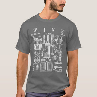 ワイン醸造ワインラバーソムリエヴィンテージ特許Pr Tシャツ