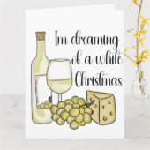 ワイン関連クリスマスカード カード (黄色い花)