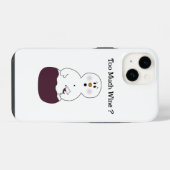 ワイン飲みすぎ雪だるま  iPhoneケース (裏面横)