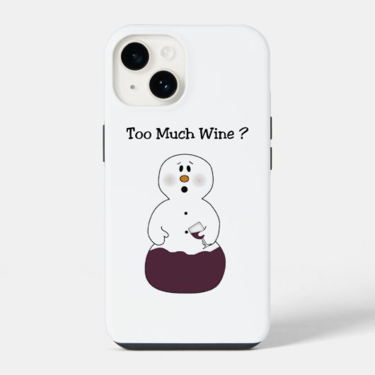 ワイン飲みすぎ雪だるま  iPhoneケース (裏面)