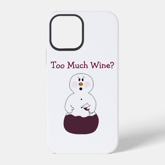 ワイン飲みすぎ iPhoneケース (裏面)