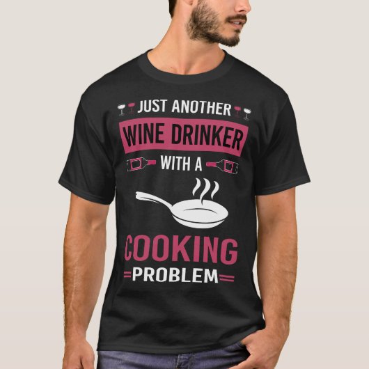 ワイン飲み料理人 Tシャツ (正面)