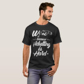 ワイン飲む白ワイン飲む赤ワイン Tシャツ (正面フル)