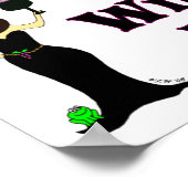 「ワイン魔女はここで飲む」ハロウィーンバーポスター ポスター (角)