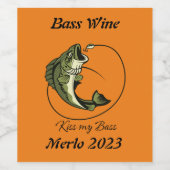 ワイン魚釣りラベル ワインラベル (シングルラベル)