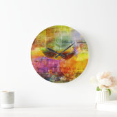 ワイン鮮やかデジタルアート時計 ラージ壁時計 (ホーム)