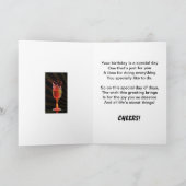 ワイン105th誕生日カードを飛ばす カード (内部)