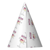 ワイン、より多くのワイン、さらにワイン パーティーハット (裏面)