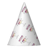 ワイン、より多くのワイン、さらにワイン パーティーハット (左)