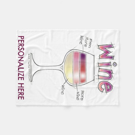 ワイン、より多くのワイン、さらにワイン フリースブランケット (正面(横))