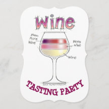 ワイン、より多くのワイン、さらに多くのワインパーティの招待状