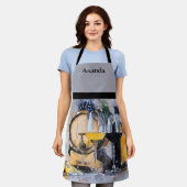 ワイン・アンド・チーズ エプロン (着用した状態)