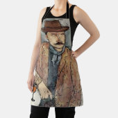 ワイン&アーティストin帽子,デザイン追加文字,エプロン エプロン (インサイチュ)