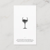 ワイン&カップと石板名刺 名刺 (裏面)