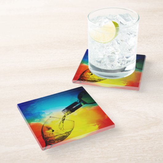 ワイン ガラスコースター (アングル)