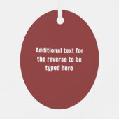 ワイン、グラス、コルク抜き – ドリンクのモチーフ、独自の文字 メタルオーナメント (裏面)