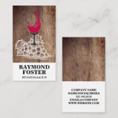 ワイン グラス スプラッシュ | 木 | 葡萄 名刺 (正面/裏面)