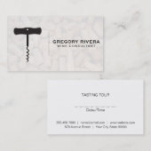 ワイン |コルクねじ(コルク山) 名刺 (正面/裏面)