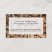 ワイン |コルクねじ（コルク杭）フレーム 名刺 (裏面)