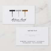 ワイン | コルクねじ(集計表カード) 名刺 (正面/裏面)