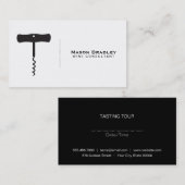 ワイン |コルクスクリューII 名刺 (正面/裏面)