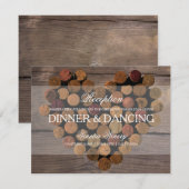 ワイン コルク ラスティック 受付 カード (正面/裏面)