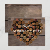 ワイン コルク #2 ラスティック レセプション カード (正面/裏面)