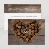 ワイン コーク #2 メニューカード 招待状 (正面/裏面)