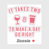 ワイン&コーヒーおもしろい引用文 シール (シート)