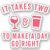 ワイン&コーヒーおもしろい引用文 シール (正面)