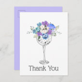 ワイン，サンキューカード インビテーションポストカード (正面/裏面)