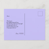 ワイン，サンキューカード インビテーションポストカード (裏面)