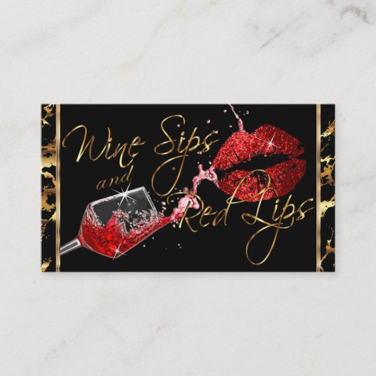 ワイン・シップと赤い唇 名刺 (正面)