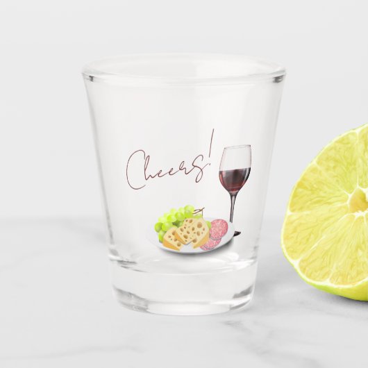 ワイン＆シャルキュテリーのエンゲージメントパーティー ショットグラス (正面)
