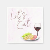 ワイン＆シャルキュトリーのブライズシャワー スタンダードカクテルナプキン (正面)