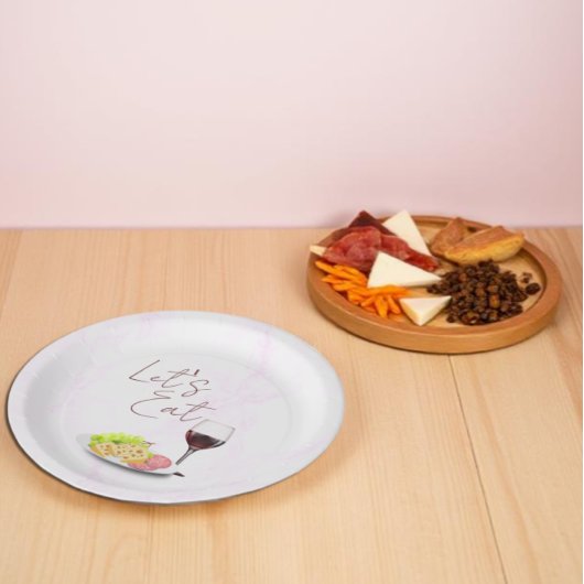 ワイン＆シャルキュトリーのブライズシャワー ペーパープレート